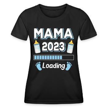 Mom 2023 Loading Mother Mothers Mom Mother's Day - Women's Functional T-Shirt - black - Front - AI Model Female 172 light (172cm)