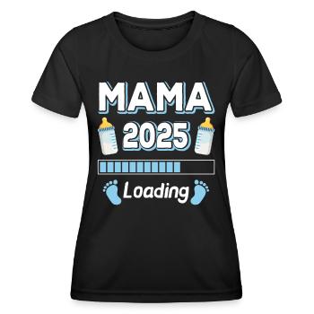 Mom 2025 Loading Mother Mothers Mom Mother's Day - Women's Functional T-Shirt - black - Front - AI Model Female 172 light (172cm)
