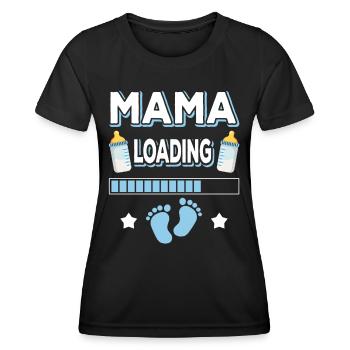 Maman Chargement Maman Mères Maman Maman Fête des mères - T-shirt sport Femme - noir - Devant - AI Model Female 172 light (172cm)