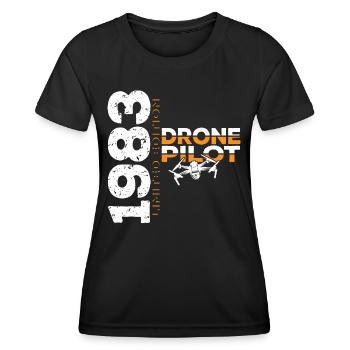 1983 Drone Drones Drone Drone Pilot Limited - Women's Functional T-Shirt - black - Front - AI Model Female 172 light (172cm)