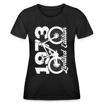 1973 Édition limitée VTT Bike Bike Bike - T-shirt sport Femme - noir - Devant - AI Model Female 172 light (172cm)