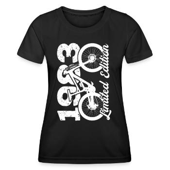 1983 Édition limitée VTT Bike Bike Bike - T-shirt sport Femme - noir - Devant - AI Model Female 172 light (172cm)