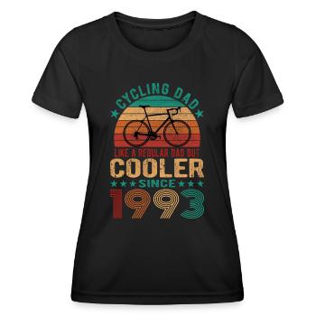 Cycling Dad Like A Regular Dad Cooler Since 1993 - Women's Functional T-Shirt - black - Front - AI Model Female 172 light (172cm)