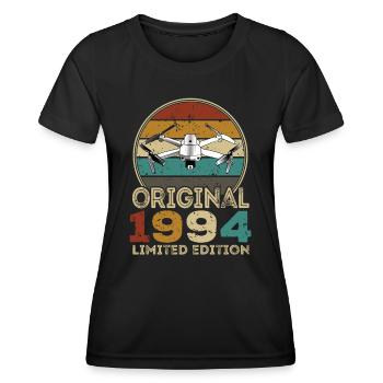 Drone Pilot Whoop Copter FPV UAS Pilot Drone 1994 - T-shirt sport Femme - noir - Devant - AI Model Female 172 light (172cm)