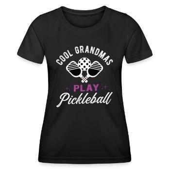 Pickle Ball Pickleball - T-shirt sport Femme - noir - Devant - AI Model Female 172 light (172cm)