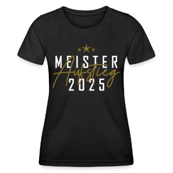 Meister 2025 - Frauen Funktions-T-Shirt - Schwarz - Vorne - AI Model Female 172 light (172cm)