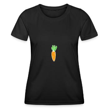 Carrote Carotte Légumes - T-shirt sport Femme - noir - Devant - AI Model Female 172 light (172cm)