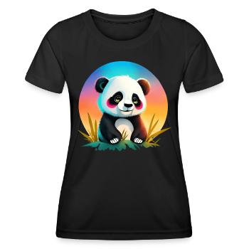 Ein süßes Panda Bär a cute baby Panda Bear - Frauen Funktions-T-Shirt - Schwarz - Vorne - AI Model Female 172 light (172cm)
