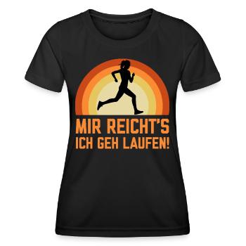 Mir reichts ich geh Laufen lustige Sport Sprüche - Frauen Funktions-T-Shirt - Schwarz - Vorne - AI Model Female 172 light (172cm)