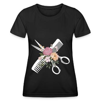 Coiffeur Coiffeur Coiffure Coiffure Coiffure Coiffure - T-shirt sport Femme - noir - Devant - AI Model Female 172 light (172cm)