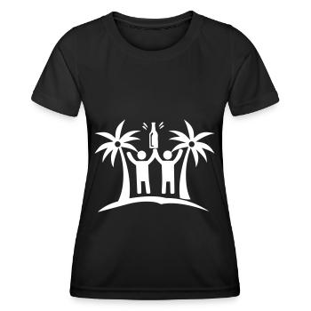 L’équipe de la Palm Party - T-shirt sport Femme - noir - Devant - AI Model Female 172 light (172cm)