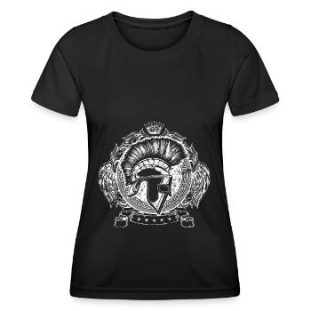 symbole spartiate armoiries grecques - T-shirt sport Femme - noir - Devant - AI Model Female 172 light (172cm)