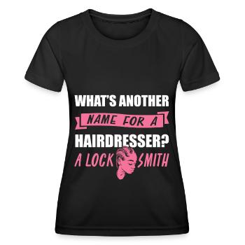 Coiffeur Coiffeur Coiffure Coiffure Coiffure Coiffure - T-shirt sport Femme - noir - Devant - AI Model Female 172 light (172cm)