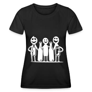 Équipe de l’enterrement de vie de garçon - T-shirt sport Femme - noir - Devant - AI Model Female 172 light (172cm)