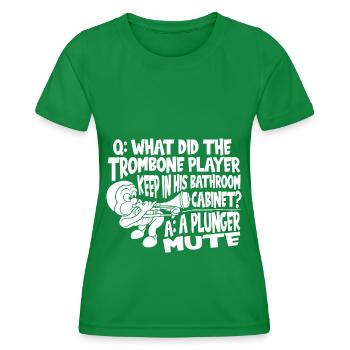 Trombone - Women's Functional T-Shirt - kelly green - Front - AI Model Female 172 dark (172cm)