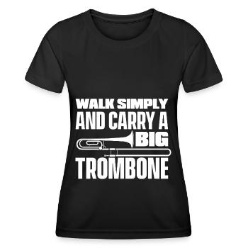 Trombone - Women's Functional T-Shirt - black - Front - AI Model Female 172 light (172cm)