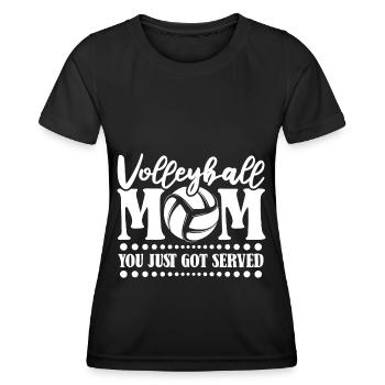 Volleyball Beachvolleyball - Frauen Funktions-T-Shirt - Schwarz - Vorne - AI Model Female 172 light (172cm)