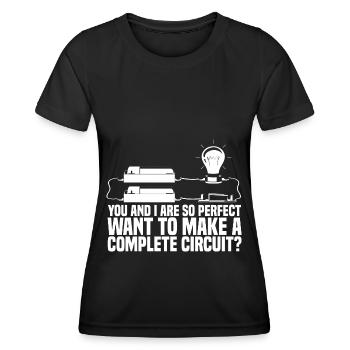 Elektriker Elektrotechniker Elektroniker - Frauen Funktions-T-Shirt - Schwarz - Vorne - AI Model Female 172 light (172cm)