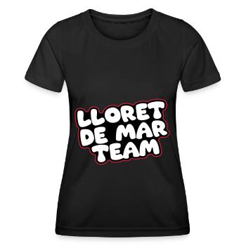L’équipe Lloret De Mar - T-shirt sport Femme - noir - Devant - AI Model Female 172 light (172cm)