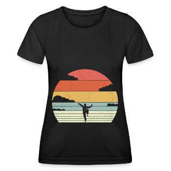Kung-fu - T-shirt sport Femme - noir - Devant - AI Model Female 172 light (172cm)