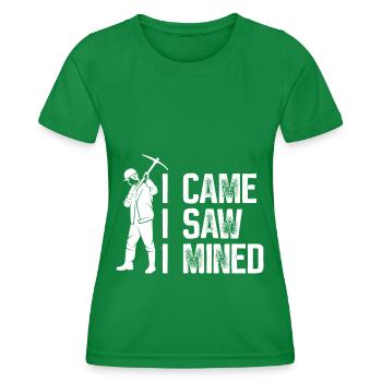 Goldbergbau Goldmine - Frauen Funktions-T-Shirt - Kelly Green - Vorne - AI Model Female 172 dark (172cm)