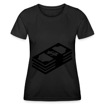 Money Money silhouette - Women's Functional T-Shirt - black - Front - AI Model Female 172 light (172cm)