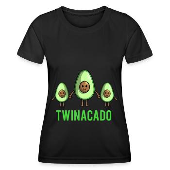 Mama Twins Twin Mom - Women's Functional T-Shirt - black - Front - AI Model Female 172 light (172cm)