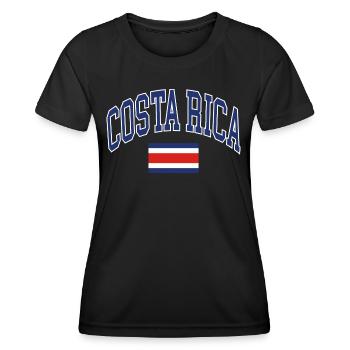 Costa Rica - T-shirt sport Femme - noir - Devant - AI Model Female 172 light (172cm)