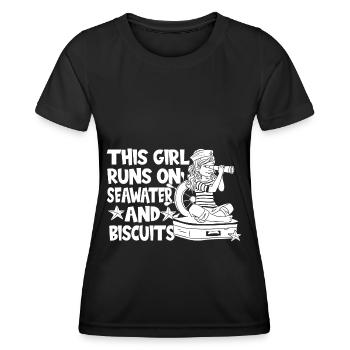 Seglen Segelboot Segler - Frauen Funktions-T-Shirt - Schwarz - Vorne - AI Model Female 172 light (172cm)