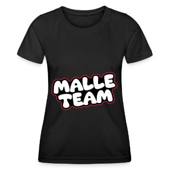 L’équipe Malle - T-shirt sport Femme - noir - Devant - AI Model Female 172 light (172cm)