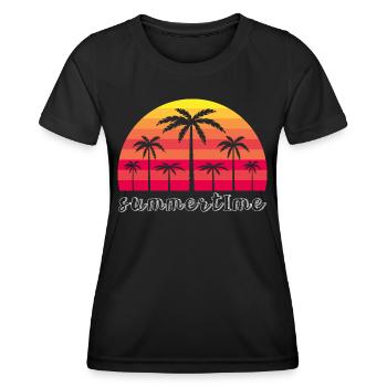 Plamen Summertime die Sommerzeit - Frauen Funktions-T-Shirt - Schwarz - Vorne - AI Model Female 172 light (172cm)
