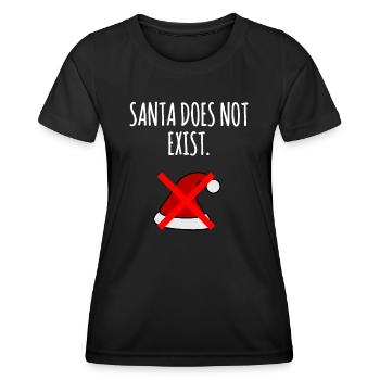 Le Père Noël n’existe pas : Noël Père Noël croyant - T-shirt sport Femme - noir - Devant - AI Model Female 172 light (172cm)