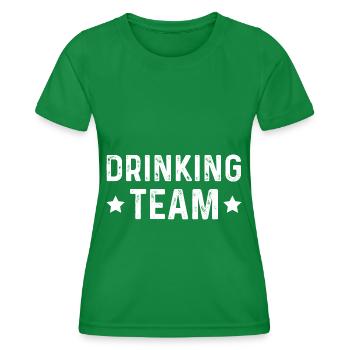 Drinking Team - Women's Functional T-Shirt - kelly green - Front - AI Model Female 172 dark (172cm)