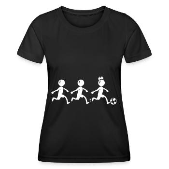 Fussballer Verein Spieler - Frauen Funktions-T-Shirt - Schwarz - Vorne - AI Model Female 172 light (172cm)