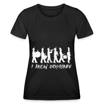 Spielmannszug Fanfarenzug Trommeln Trommler - Frauen Funktions-T-Shirt - Schwarz - Vorne - AI Model Female 172 light (172cm)