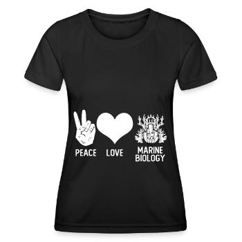 Biologie marine - T-shirt sport Femme - noir - Devant - AI Model Female 172 light (172cm)