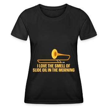 Posaune - Frauen Funktions-T-Shirt - Schwarz - Vorne - AI Model Female 172 light (172cm)