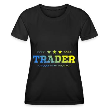 Trader Beruf - Frauen Funktions-T-Shirt - Schwarz - Vorne - AI Model Female 172 light (172cm)