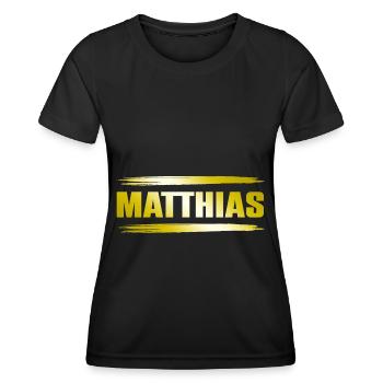 Matthias - Frauen Funktions-T-Shirt - Schwarz - Vorne - AI Model Female 172 light (172cm)