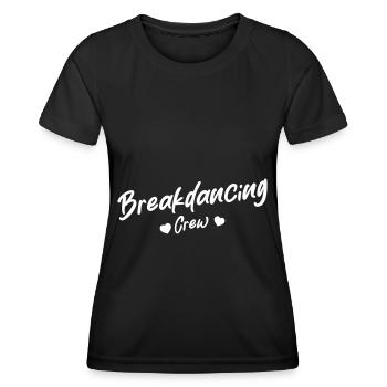 Breakdancing Crew Herz - Frauen Funktions-T-Shirt - Schwarz - Vorne - AI Model Female 172 light (172cm)