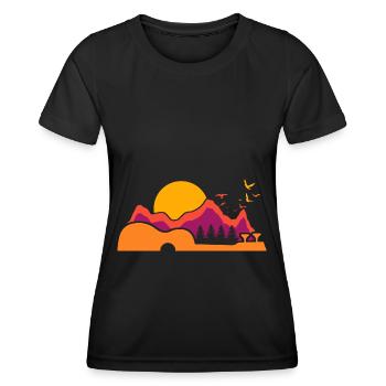 Ukulele - Frauen Funktions-T-Shirt - Schwarz - Vorne - AI Model Female 172 light (172cm)