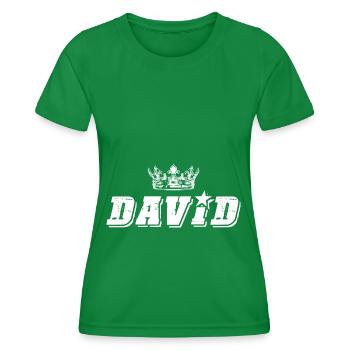 David - Frauen Funktions-T-Shirt - Kelly Green - Vorne - AI Model Female 172 dark (172cm)