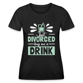 Just Divorced - Women's Functional T-Shirt - black - Front - AI Model Female 172 light (172cm)