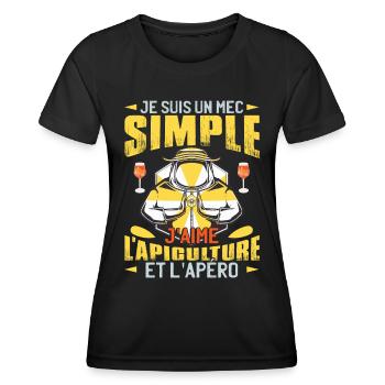 Abeilles | Apicole | Apiculture | Bee - T-shirt sport Femme - noir - Devant - AI Model Female 172 light (172cm)