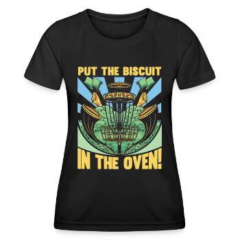 Funny Disc Golf Men - Women's Functional T-Shirt - black - Front - AI Model Female 172 light (172cm)