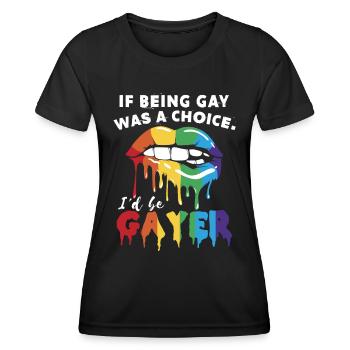Mois de la fierté gaie Égalité LGBT - T-shirt sport Femme - noir - Devant - AI Model Female 172 light (172cm)