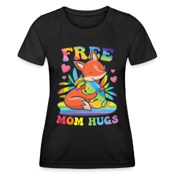 LGBT-| Pride Month | Kostenlose Mama-Umarmungen - Frauen Funktions-T-Shirt - Schwarz - Vorne - AI Model Female 172 light (172cm)