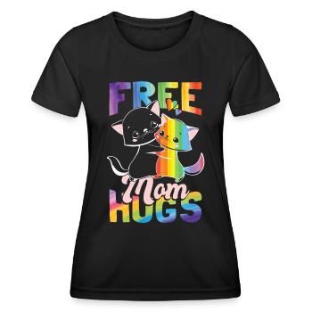 Pride Month | LGBTQ Mom | Lesbische | Schwul - Frauen Funktions-T-Shirt - Schwarz - Vorne - AI Model Female 172 light (172cm)