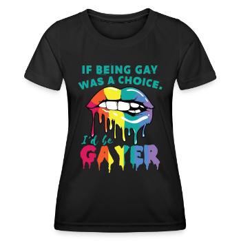 Drôle de cadeau du Mois de la fierté gaie - T-shirt sport Femme - noir - Devant - AI Model Female 172 light (172cm)