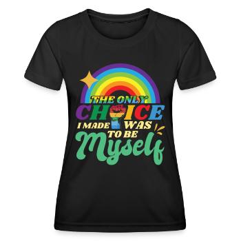 Citation LGBT - T-shirt sport Femme - noir - Devant - AI Model Female 172 light (172cm)